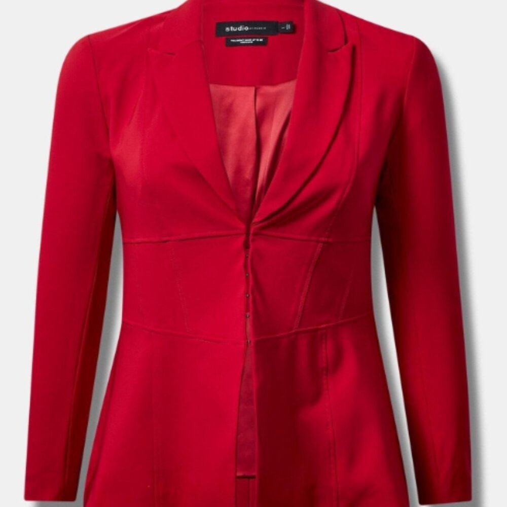 Torrid Women's Vibrant Red Blazer - Picture 1 of 5